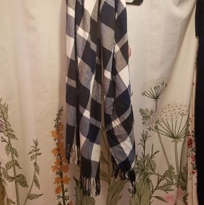 Navy and white scarf